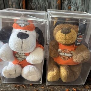 Harley-Davidson Biker Club Plush Collectibles – Clutch & Grip in Display Cases